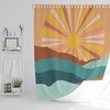 Earthy Sunrise Shower Curtain For A Nature-Inspired Bathroom Decor, Organic Bathroom Accessories