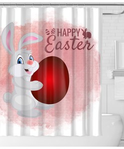 Easter Blue Eggs Fabric Shower Curtain - Waterproof Bathroom Gift
