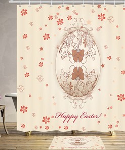 Easter Bouquet Shower Curtain For A Elegant Bathroom Decor, Beautiful Bathroom Accessories