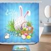 Easter Brunch Shower Curtain For A Casual Bathroom Decor, Relaxed Bathroom Accessories