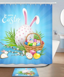 Easter Brunch Shower Curtain For A Casual Bathroom Decor, Relaxed Bathroom Accessories