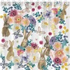 Easter Bunny And Flower Print Shower Curtain For A Fun And Festive Bathroom
