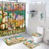 Easter Bunny And Spring Flowers Shower Curtain For Kids Bathroom Decor