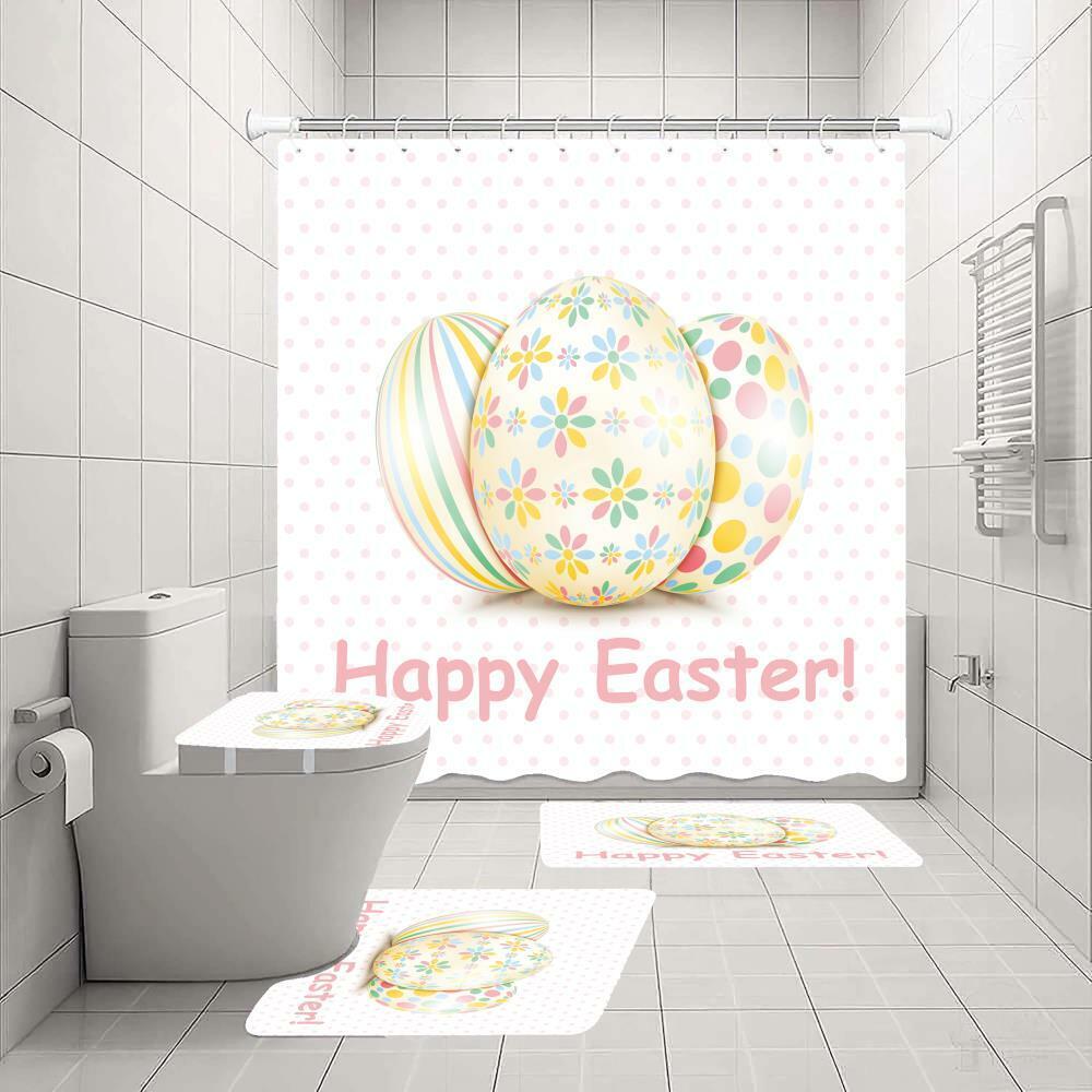 Easter Bunny Cartoon Characters Shower Curtain - Festive And Cute Prints
