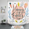 Easter Bunny Ears and Leaves Shower Curtain with Egg-citing Springtime Designs