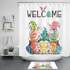 Easter Bunny Eggs Shower Curtain - Cute Bunny Gnome Bathroom Decor
