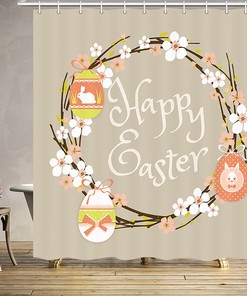 Easter Bunny Family Shower Curtain For A Playful Bathroom Decor, Cute Bathroom Accessories