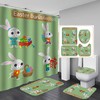 Easter Bunny Rabbit Floral Shower Curtain - Cute Cartoon Bathroom Decor