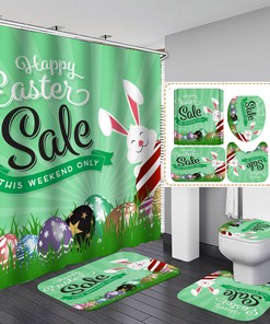 Easter Bunny Rabbit Shower Curtain - Adorable Bathroom Decoration