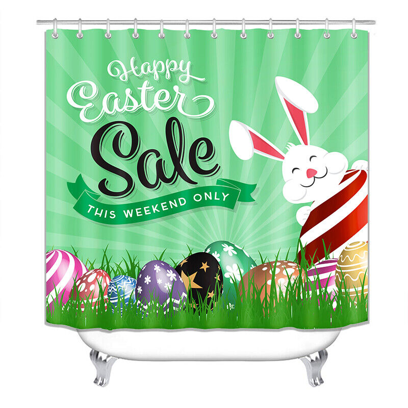 Easter Bunny Rabbit Shower Curtain - Adorable Bathroom Decoration