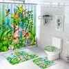 Easter Bunny Shower Curtain With Fun Quote For Bathroom Decor