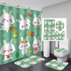 Easter Bunny Shower Curtain With Pastel Colors