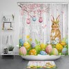 Easter Bunny Shower Curtain With Quotes