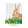 Easter Bunny Watercolor Rabbit Shower Curtain For Bathroom Decor