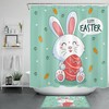 Easter Carrot Shower Curtain - Jolly Bunny Egg Bathroom Decor