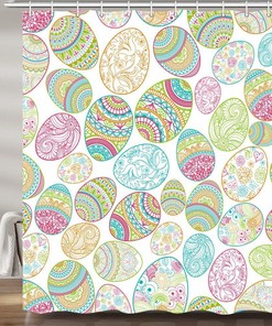 Easter Chicken Yellow Shower Curtain - Adorable Bathroom Decoration