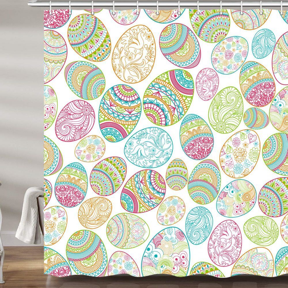 Easter Chicken Yellow Shower Curtain - Adorable Bathroom Decoration