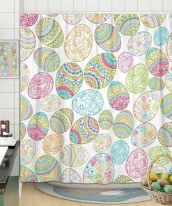 Easter Chicken Yellow Shower Curtain - Adorable Bathroom Decoration