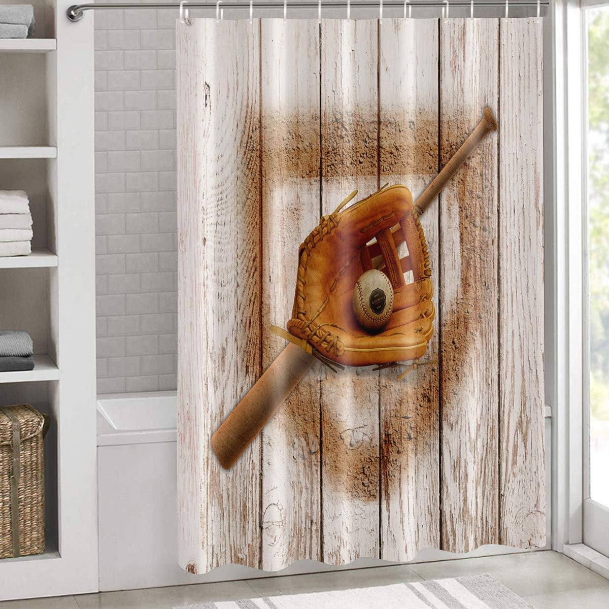 Easter Cute Sloth Shower Curtain For Wildlife And Nature Bathroom Decor - Image 3