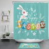 Easter Designed Fabric Shower Curtain - Waterproof