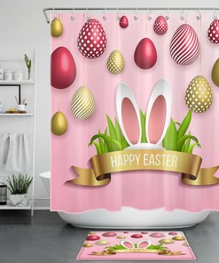 Easter Egg And Gnome Shower Curtain