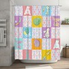 Easter Egg Fringe Lattice Restroom Shower Curtain for Bathroom