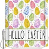 Easter Egg Hello Colorful Eggs Shower Curtain - Spring Holiday Waterproof Bath Curtain For Easter Bathroom Decor