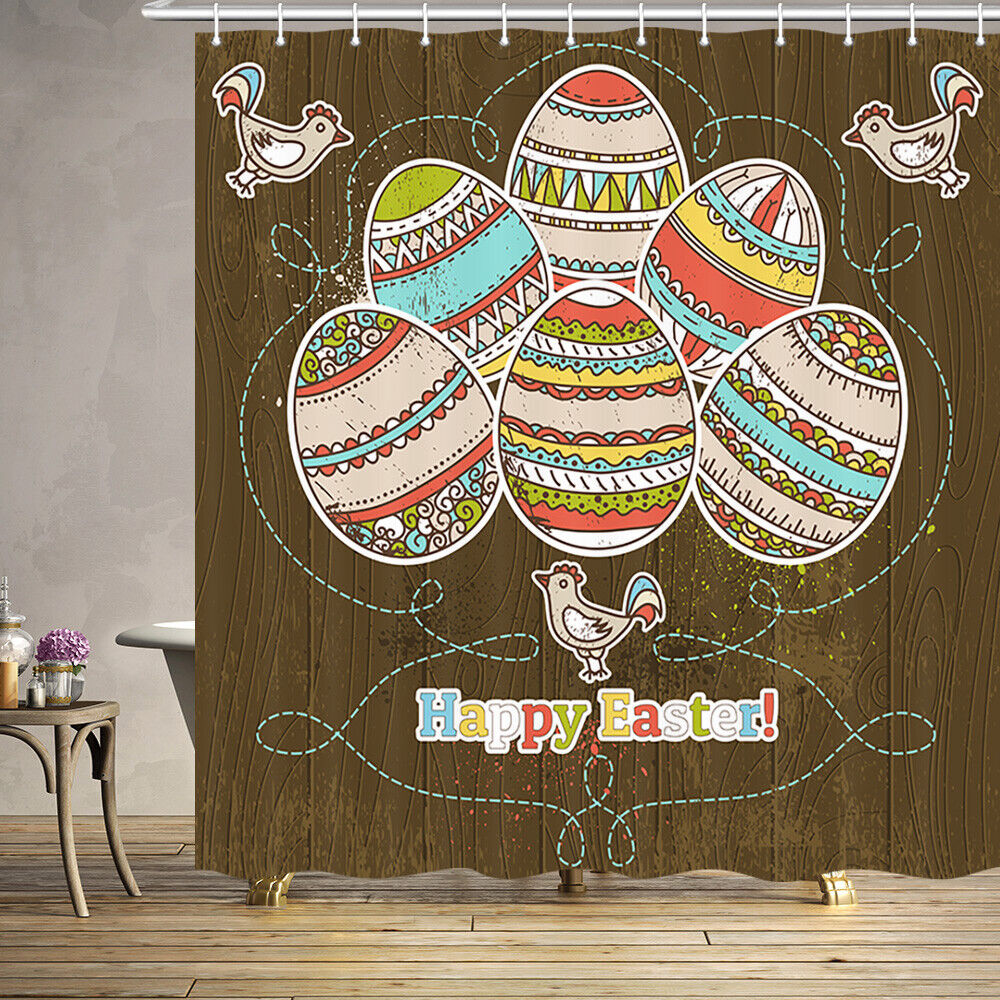 Easter Egg Hunt Shower Curtain For Spring Bathroom Decor