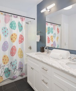 Easter Egg Shower Curtain With Cute Shower Curtain And At Home Shower Curtains