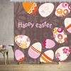 Easter Eggs And Flowers Print Shower Curtain For Home Bathroom Decor