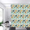 Easter Eggs Bunny Shower Curtain, Happy Easter Theme For Home Bathtubs Decorations With Full Size Curtain