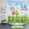Easter Eggs Butterfly Flower Cute Bunny Shower Curtain For Bathroom