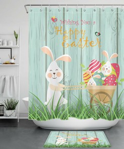 Easter Eggs Color Painting Shower Curtain - Festive Bathroom Decoration