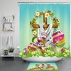 Easter Eggs & Garland Shower Curtain - Festive Bathroom Decor
