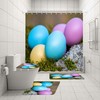 Easter Eggs Rabbit Friends Shower Curtain - Festive And Cute Prints