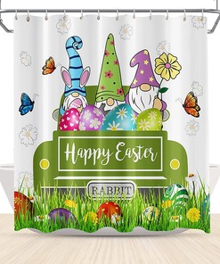 Easter Eggs Shower Curtain For Spring Bathroom Decor