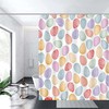 Easter Eggs Shower Curtain, Happy Easter Theme For Home Bathtubs Decorations With Full Size Curtain