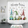 Easter Gnomes With Bunny Eggs And Daisy Flower Shower Curtain For Bathroom