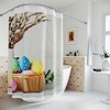 Easter Greeting Waterproof Shower Curtain For Bathroom Decor