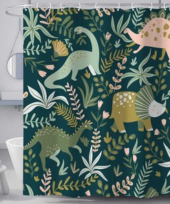 Easter Owls Festival Shower Curtain, Funny Owl with Bunny Rabbit's Ear Colorful Easter Eggs Print Shower Curtain