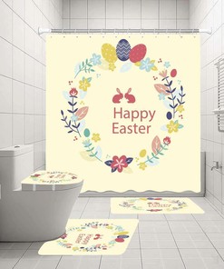 Easter Pastels Shower Curtain For A Soft Bathroom Decor, Angelic Bathroom Accessories