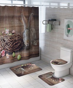 Easter Rabbit And Egg Shower Curtain