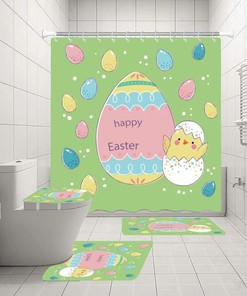 Easter Rabbit Flowers Animal Shower Curtain - Festive And Cute Animal Prints