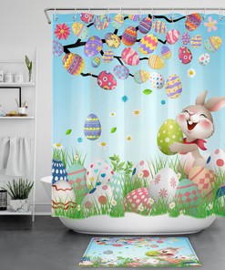 Easter Shower Curtain For A Festive And Playful Bathroom