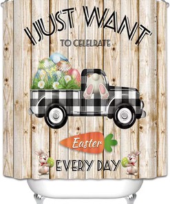 Easter Shower Curtain For Bathroom With Festive Bathroom Decor,