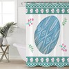 Easter Spring Colorful Eggs Floral Shower Curtain - Festive Bathroom Decor