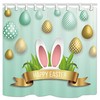 Easter Sunday Rabbit Ear Fabric Shower Curtain With Luxury Shower Curtains
