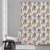 Eco-Friendly Mid Century Geometric Shower Curtain, Vintage Boho Bathroom Art