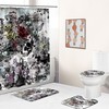 Edgy Floral Skull Shower Curtain - A Unique Bathroom Statement