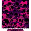Edgy Pink Camouflage and Skull Shower Curtain for Bold Bathroom Decor
